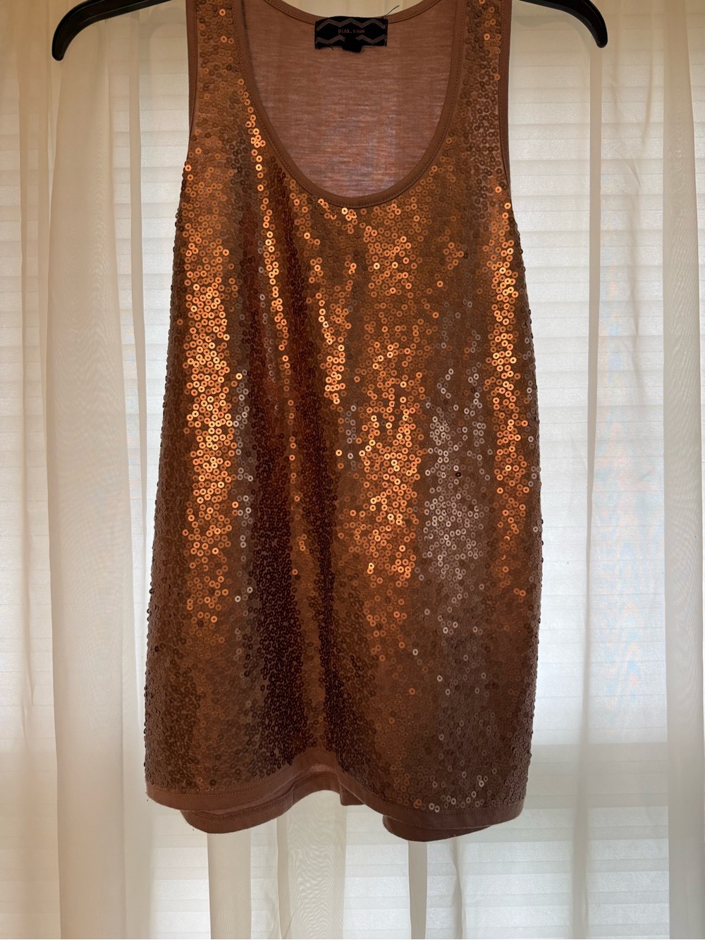 Sequin Women’s Tank in Rose Gold